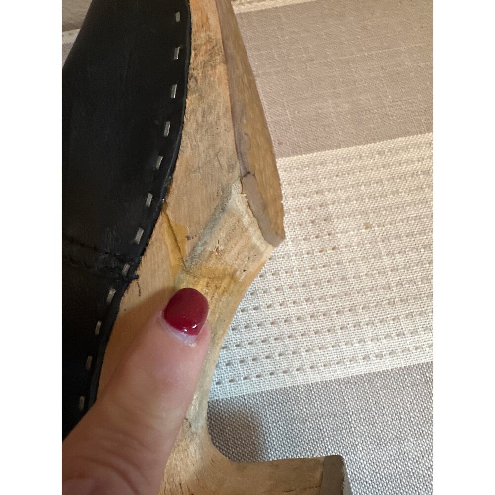 Swedish Hasbeens Mid-Heel Jodhpur in Black Leather & Lime Wood Size 39 - Picture 9 of 10